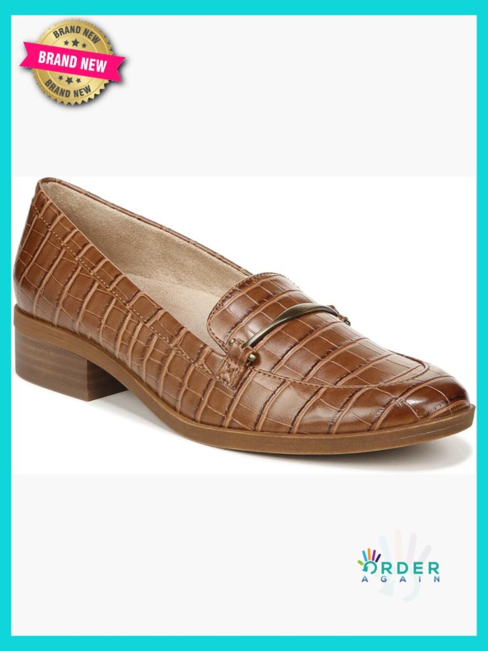 Heeled Loafer Classic Slip-On Stitched Detail Memory Foam Arch Support Block